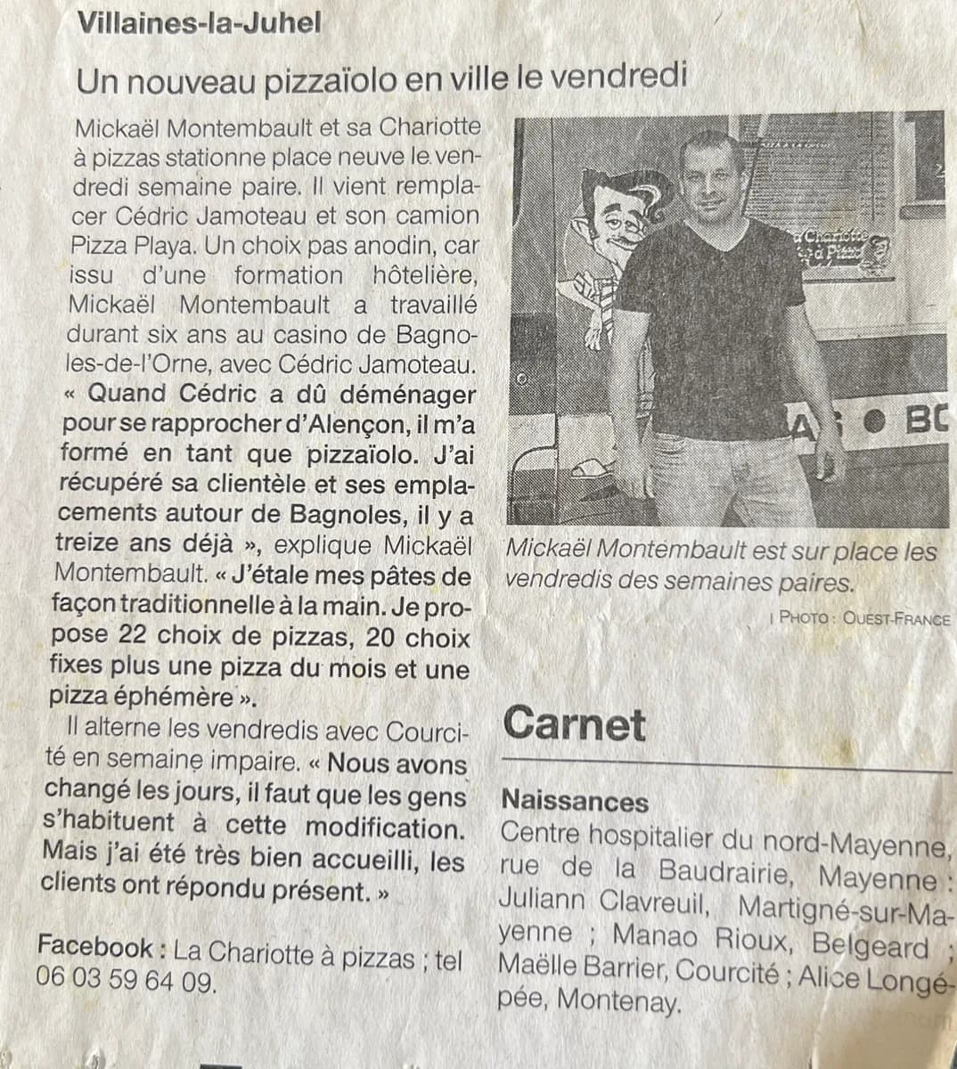 Un nouveau pizzaïolo en ville : Mickaël reprend le flambeau