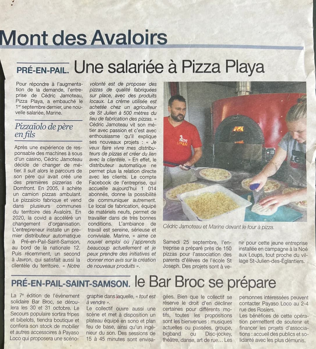 Une salariée à Pizza Playa